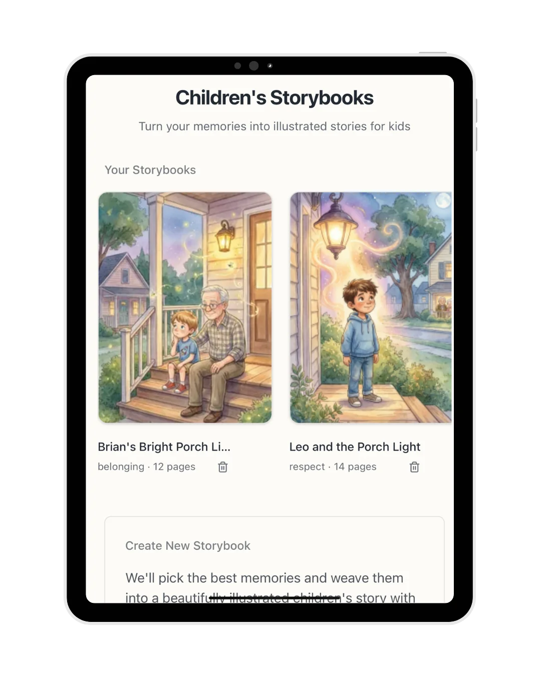 A children's storybook generated by Tellus
