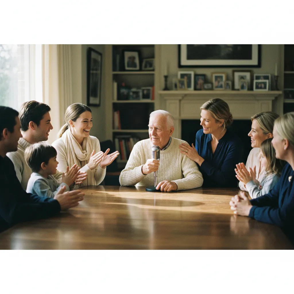 Family working together to capture stories despite obstacles