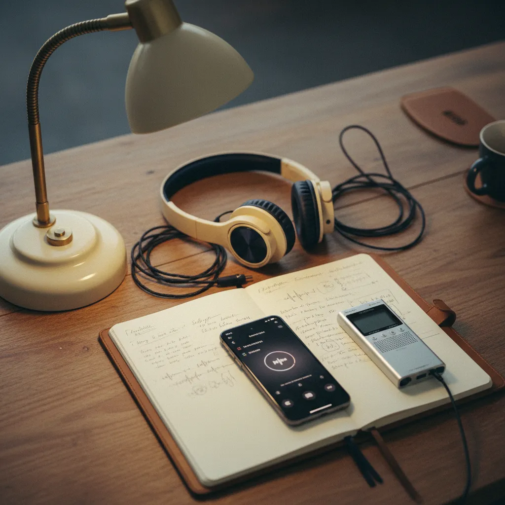 Various recording devices and equipment for capturing stories