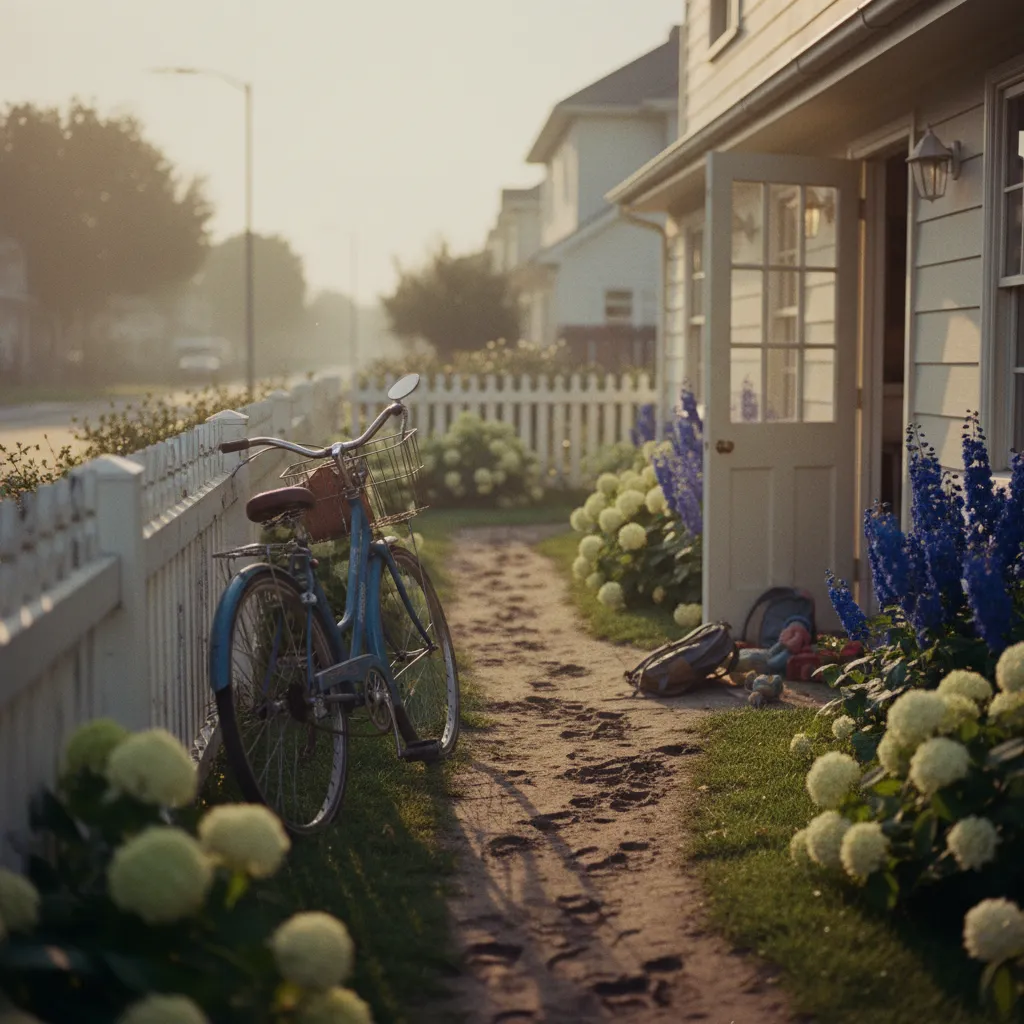 A nostalgic image evoking childhood mischief and adventure